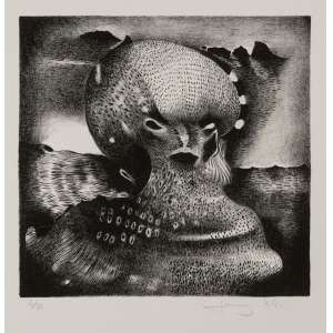 <b>GARCEZ, Paulo Gomes - Sem Título</b><br>litografia impressa s/ papel, ass., dat. 1974 inf. dir., n. 4/11 inf. esq. - catalogado com o n. BR 6277 da Galeria Bonino<br>MI 18,7 x 19,5 cm / ME 50 x 35 cm