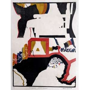 <b>ÂNGELO HODICK - Auto Radiofoto – Anterior-Posterior</b><br>litografia em cores impressa s/ papel, ass., dat. 1968 inf. dir., tit. centro inf. e n. 6/50 inf. esq. - Procedência: Acervo Petite Galerie<br>MI 40 x 30 cm / ME 56 x 45 cm