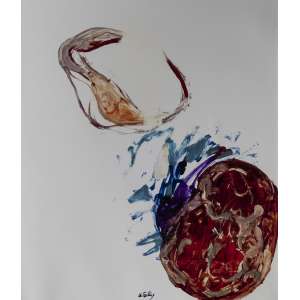 <strong>BETTY KING - Sem Título</strong><br><br>tinta s/ plástico, ass. centro inf. - catalogado sob o n. BR 3721 da Galeria Bonino<br>58 x 50 cm