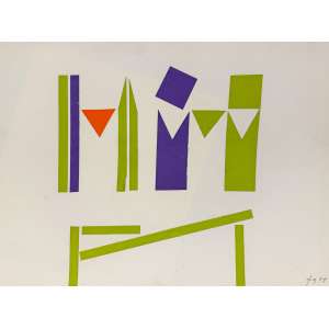 <strong>FERREIRA GULLAR - Sem Título</strong><br><br>colagem s/ cartão, ass. e dat. 2015 inf. dir.<br>24 x 33 cm