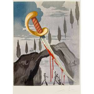 <strong>DALÍ, Salvador - Whoever Takes Carmen Away Must Pay with His Life – da série de litografias baseadas na ópera Carmen</strong><br><br>litografia em cores impressa s/ papel, ass. lat. dir. da chapa e ass. inf. dir. - (1970) - catalogado sob o n. BR 5385 da Galeria Bonino<br>MI 54,5 x 42,5 cm / ME 65 x 50,5 cm