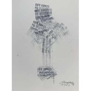 <strong>PAULO BRUSCKY - Este espaço foi dedetizado contra a arte</strong><br><br>Impressão de carimbos em série sobre papel , ass., dat. 2017 e n. 20/23 inf. dir. - (parte da Coleção EAV Parque Lage de 2017)<br>32 x 24 cm