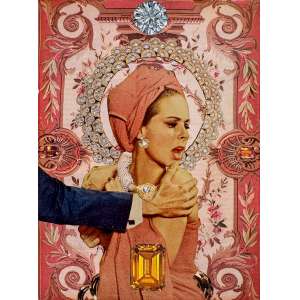 <strong>INGRID BITTAR - Santa</strong><br><br>colagem s/ cartão, ass. inf. dir. - (2013)<br>25,5 x 19 cm