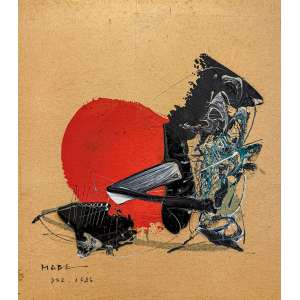 <strong>MABE, Manabu - Composição</strong><br><br>óleo s/ cartão, ass. e dat. dez. 1994 inf. esq.<br>27 x 24 cm
