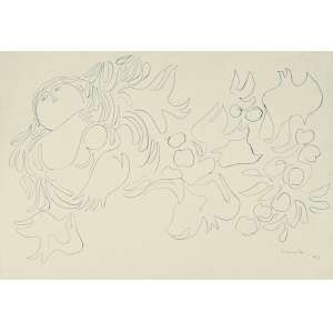 <strong>DACOSTA, Milton - Vênus e Pássaros</strong><br><br>grafite s/ papel, ass. e dat. 1964 inf. dir.<br>22 x 30 cm
