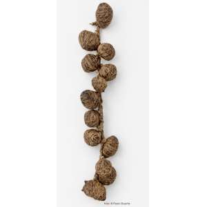 <strong>ELIANE DUARTE - Cacho</strong><br><br>tecido, enchimento de algodão, cera de abelha e pigmento<br>61 x 12 x 5 cm