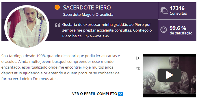 vidente real - perfil