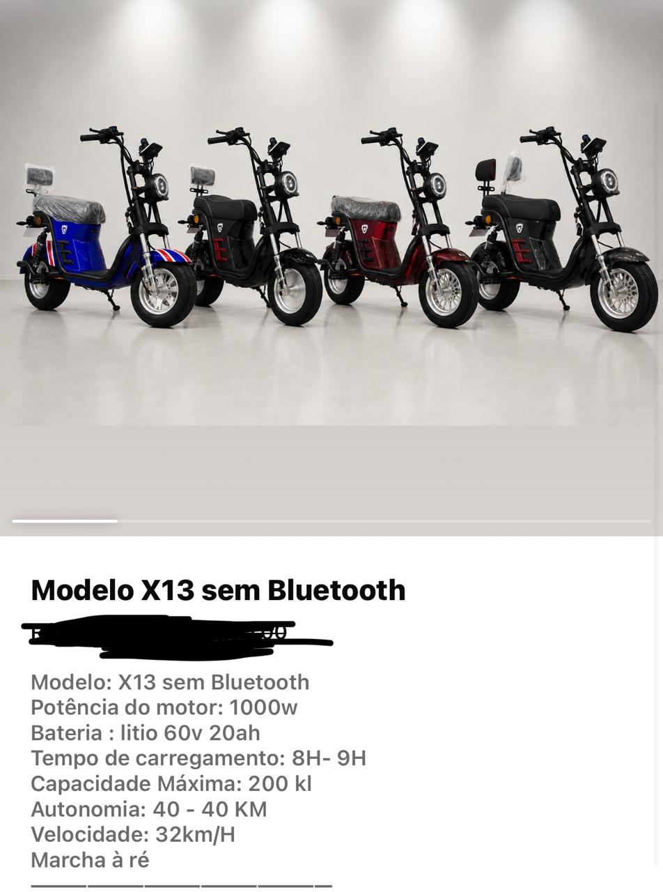 MOTO ELETRICA X-13 HARLEY