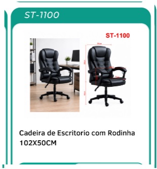 CADEIRA ESCRITORIO COM RODINHA ST-1100