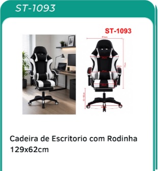 CADEIRA ESCRITORIO COM RODINHA ST-1093