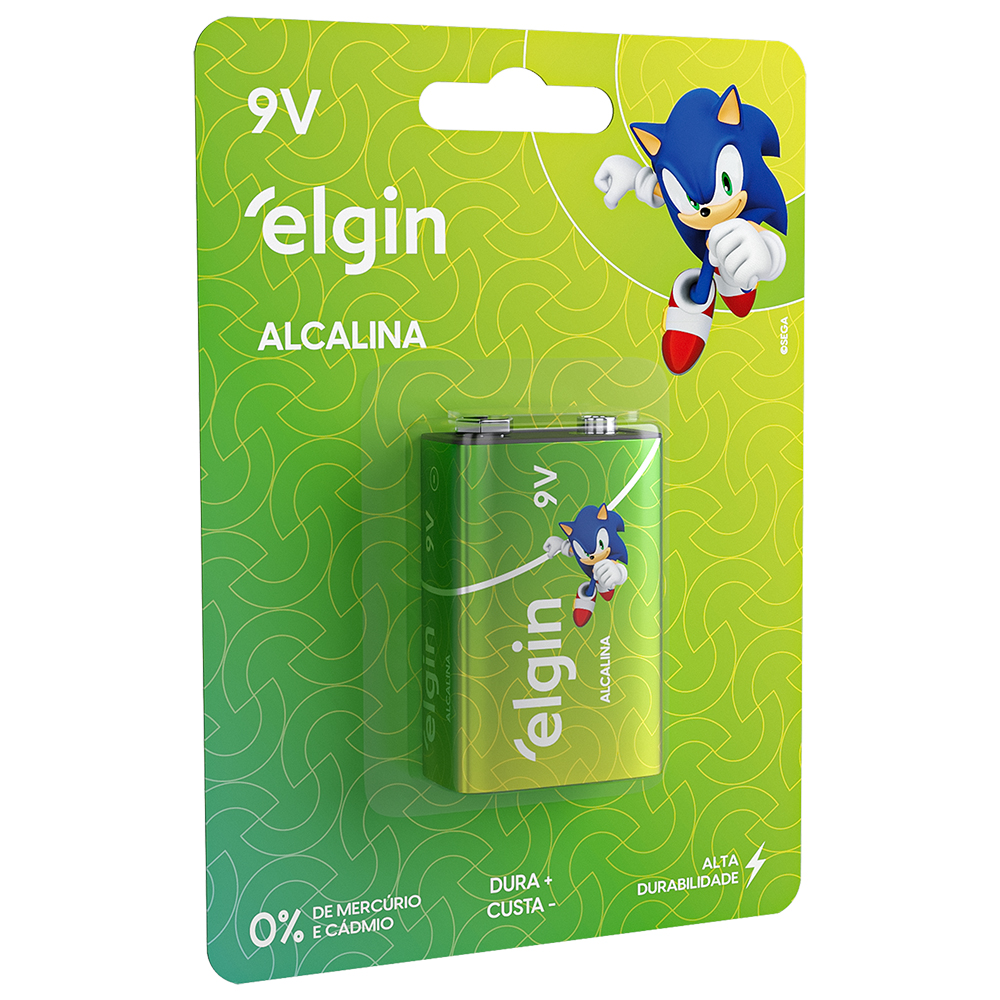 Bateria Alcalina Elgin 9V