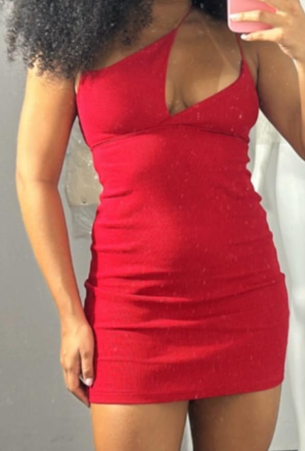 Vestido decote curto (vermelho)