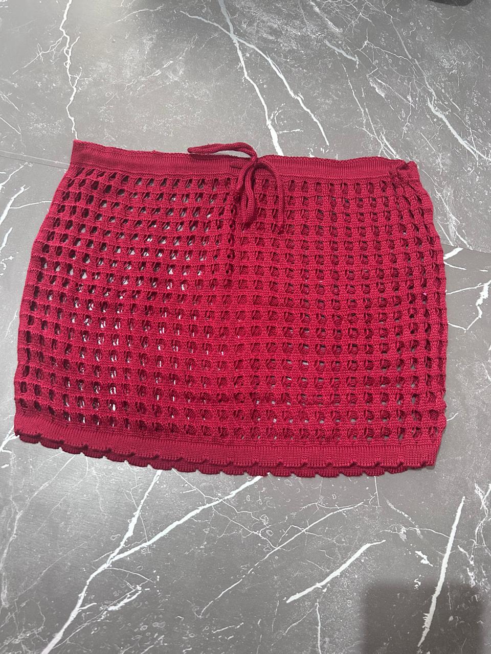 Saída Virgínia no tricot (vermelho)