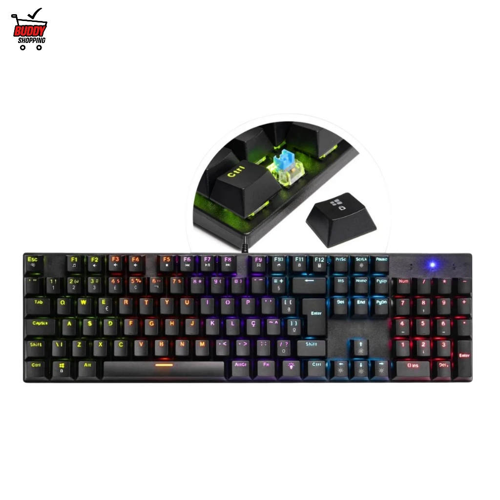 TECLADO USB MECANICO GAMER DELTA TM1071