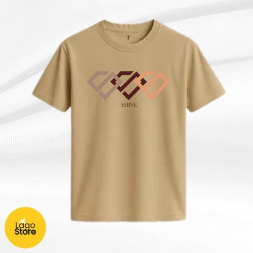 CAMISETA FEMININA SHINE BEGE