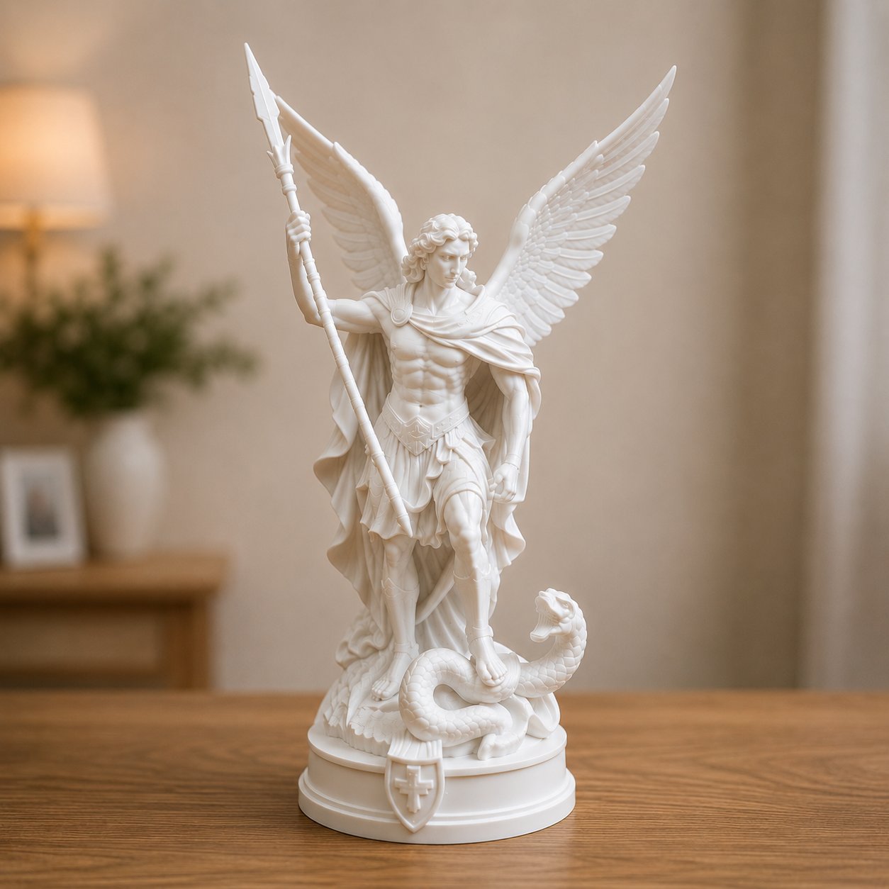 São Miguel Arcanjo Branco 8cm/ 12cm/ 18cm