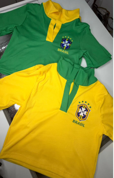 CROPPED POLO BRASIL MANGA CURTA