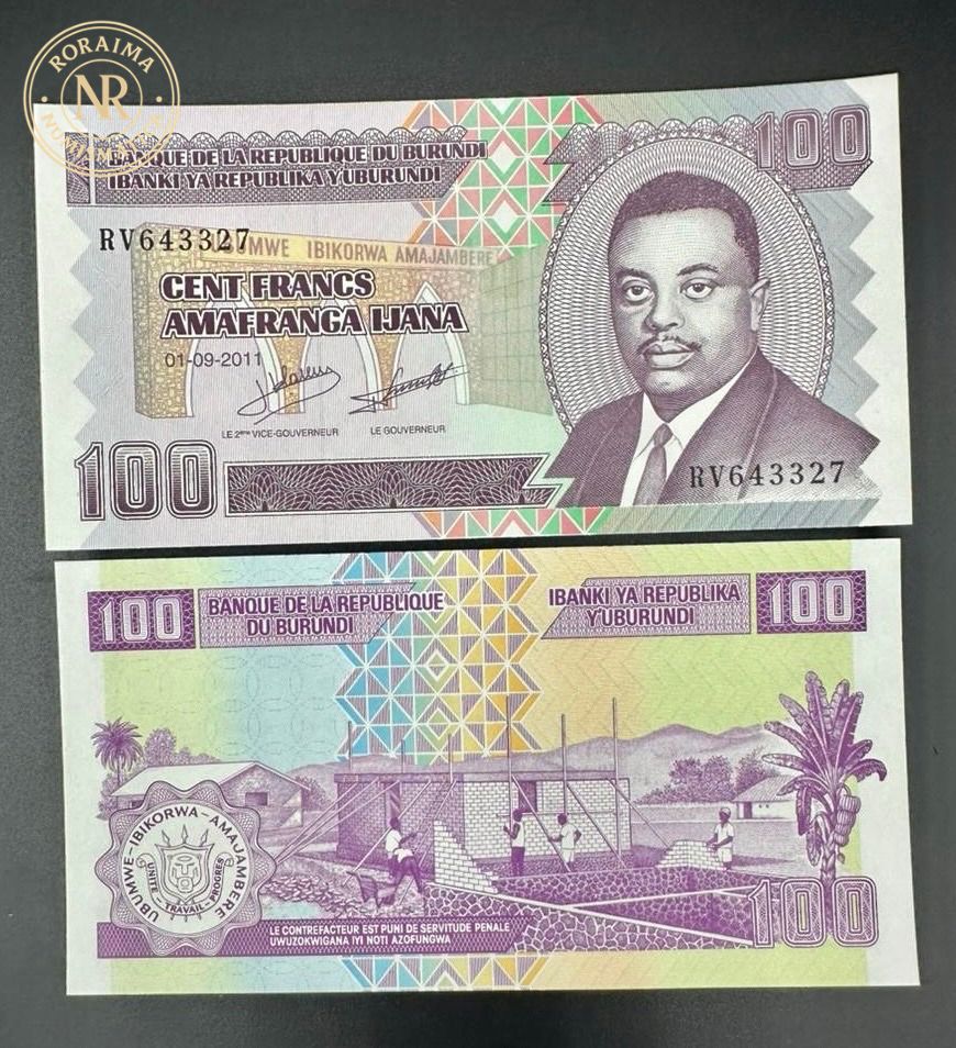 Cédula 100 Francos 2011 Burundi 🇧🇮