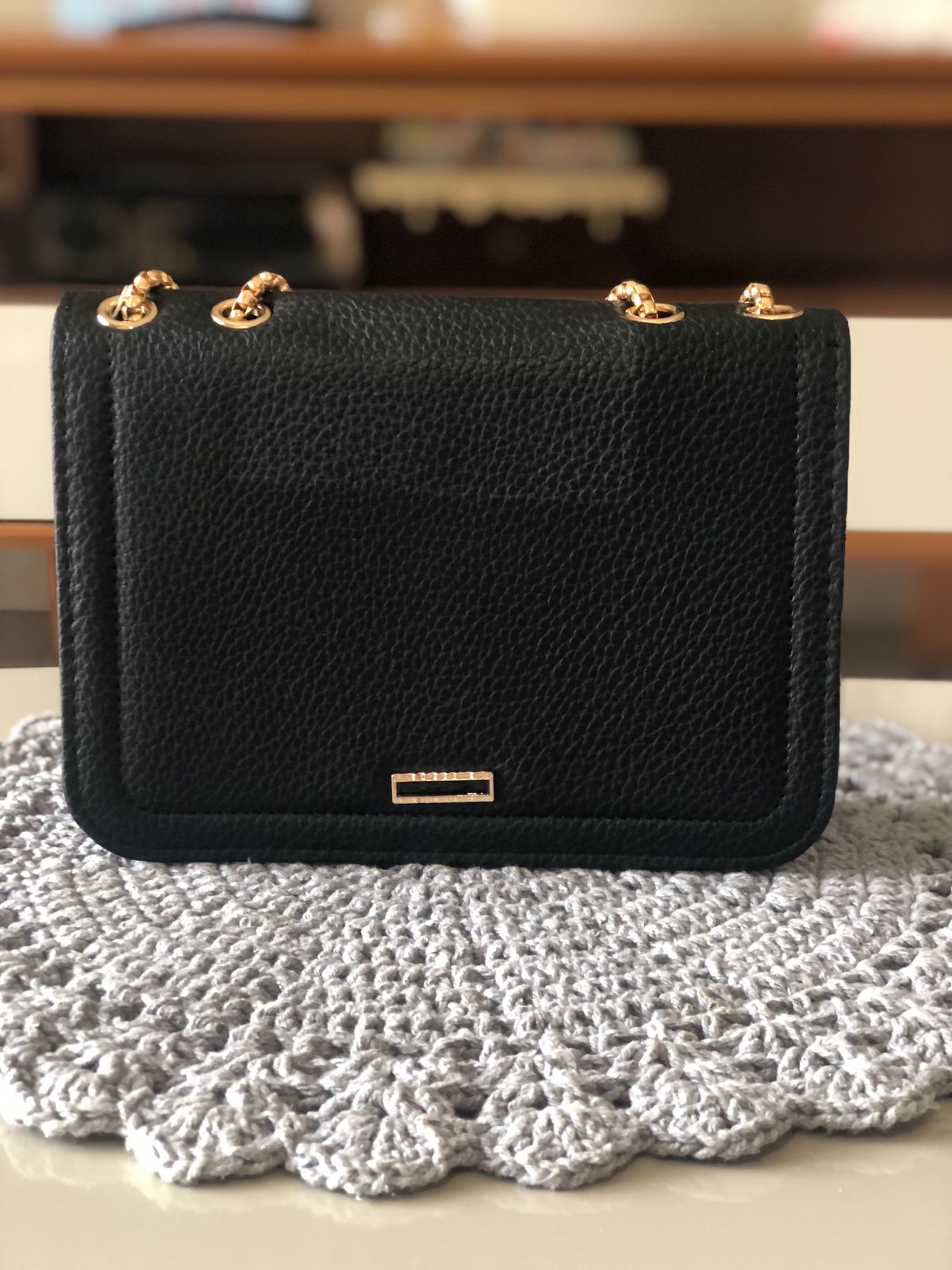 BOLSA MÉDIA COM DUPLA ALÇA CORRENTE