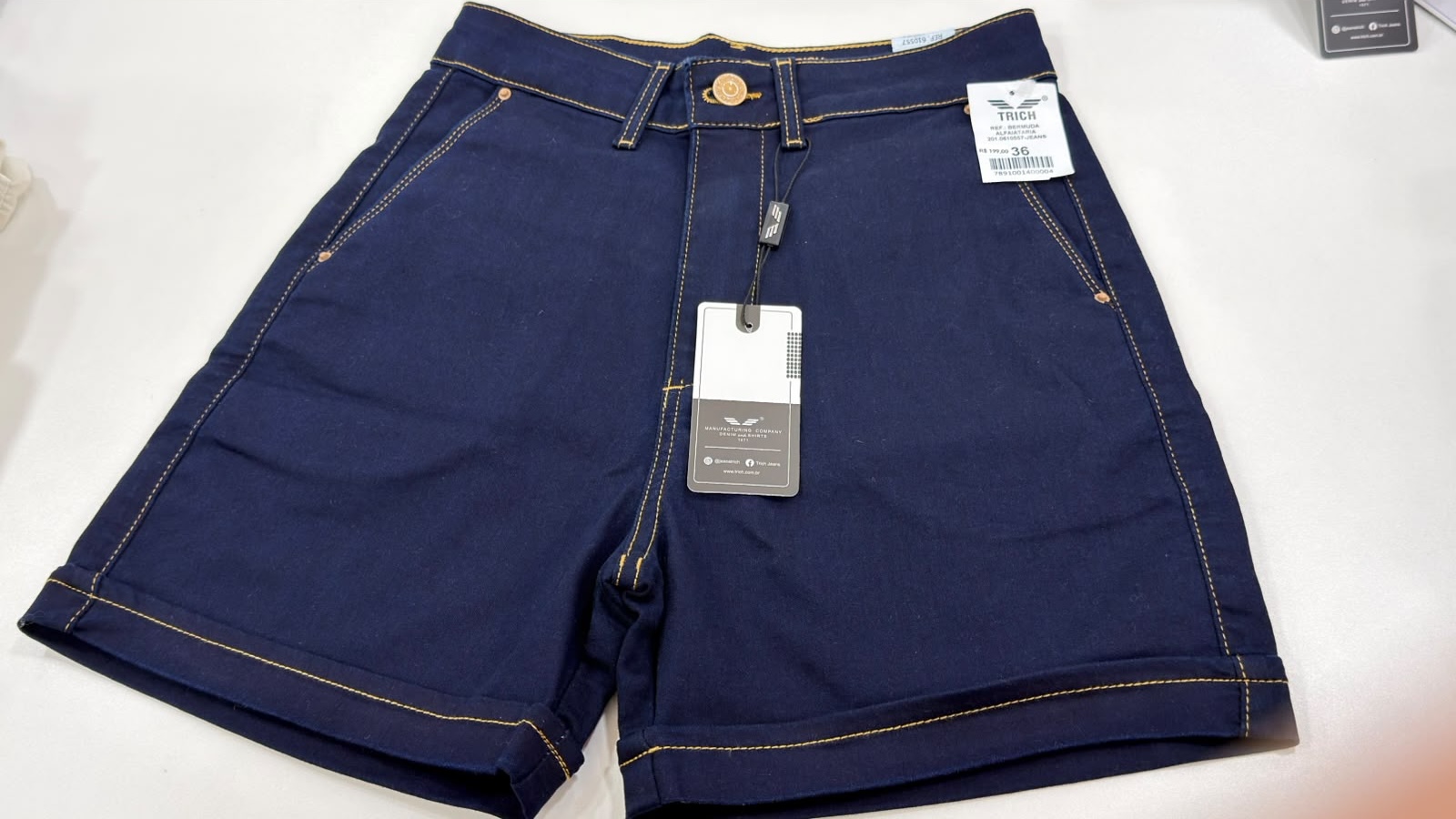 Bermuda Alfaiataria Jeans Trich 610557