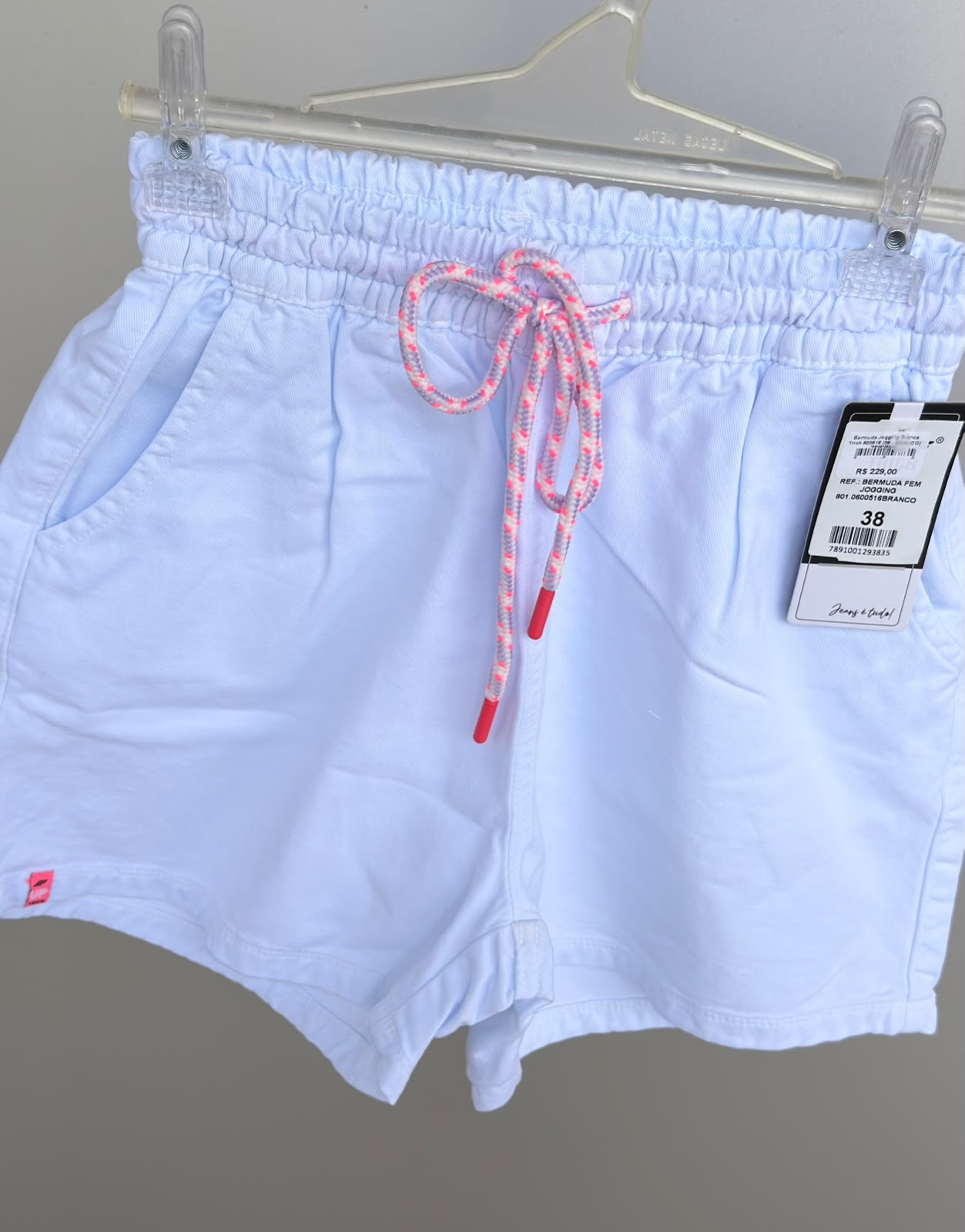 Bermuda Jogging Branca Trich 600516