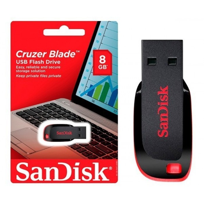 PEN DRIVE 8GB - CRUZER BLADE - SANDISK