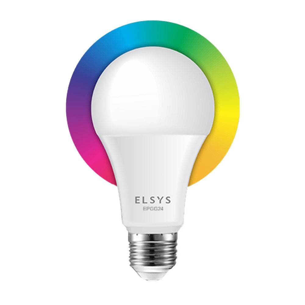 LAMPADA WI-FI ELSYS RGB+CCT 2700K-6500K COM CONTROLE VIA APLICATIVO - EPGG24