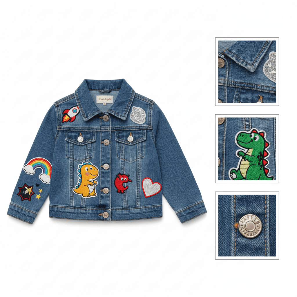 Mini Jaqueta Jeans Infantil Personalizada