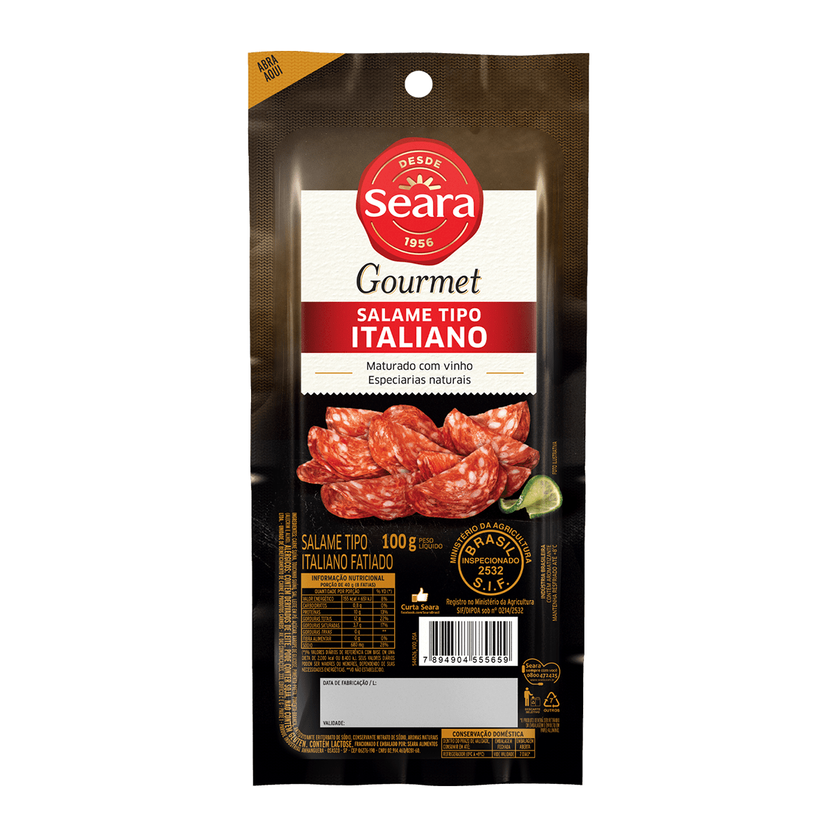 Salame fatiado Seara