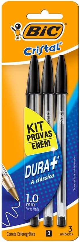 Kit caneta Bic c/3 preto