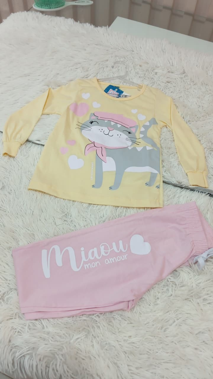 CONJUNTO PIJAMA MIOW - TAM:6