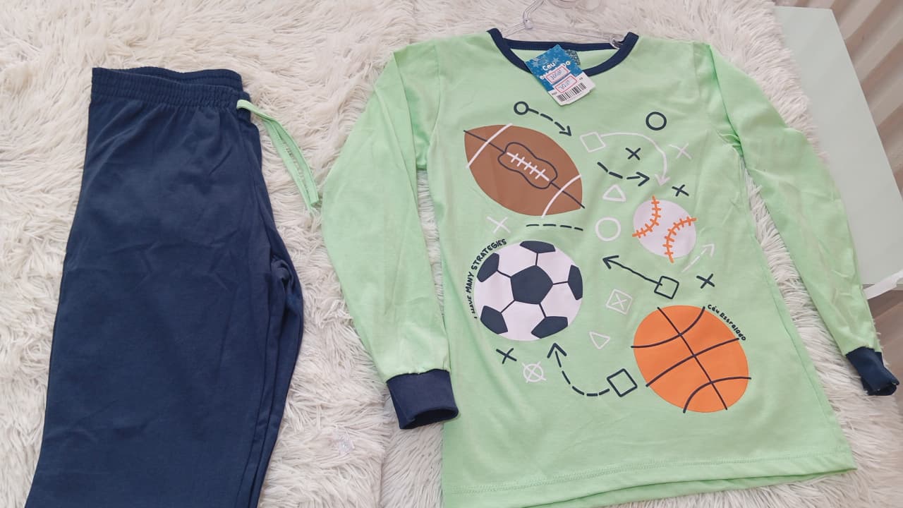 CONJUNTO PIJAMA SPORTS - TAM:12