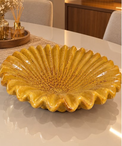 CENTRO DE MESA AMARELO QUEIMADO
