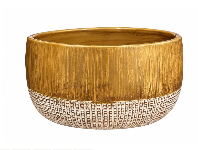 VASO BACIA DOURADO