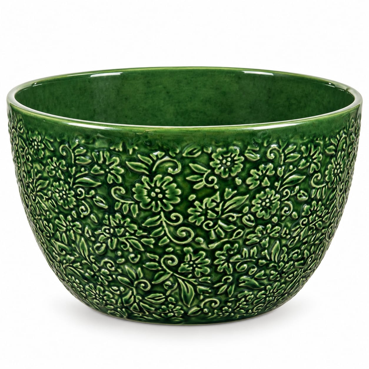 VASO BACIA VERDE ARABESCO