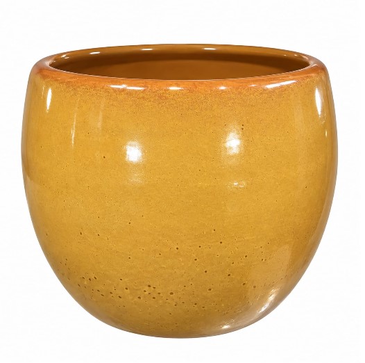 VASO ORQUIDEA AMARELO QUEIMADO