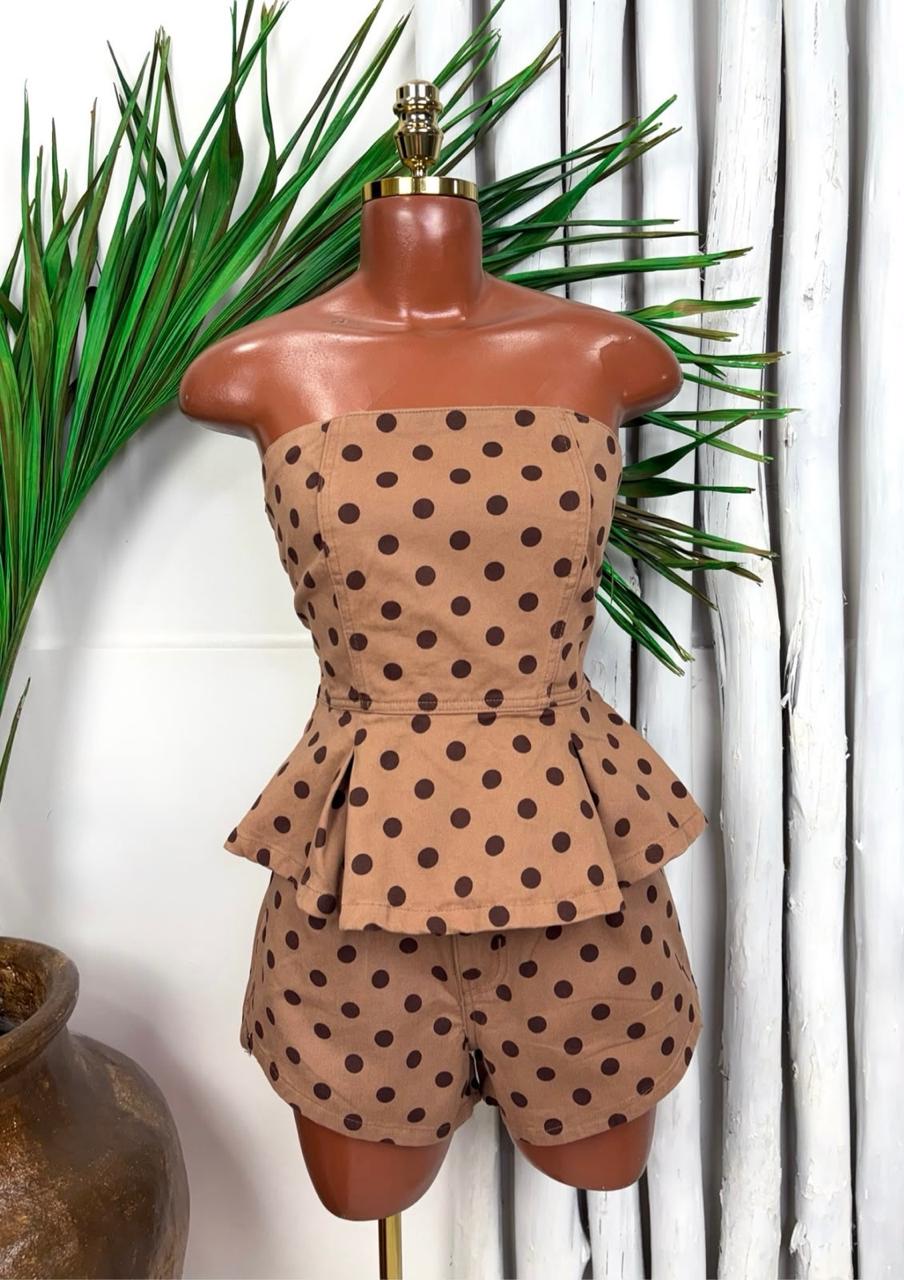 CONJUNTO DE POA MARROM - MILY