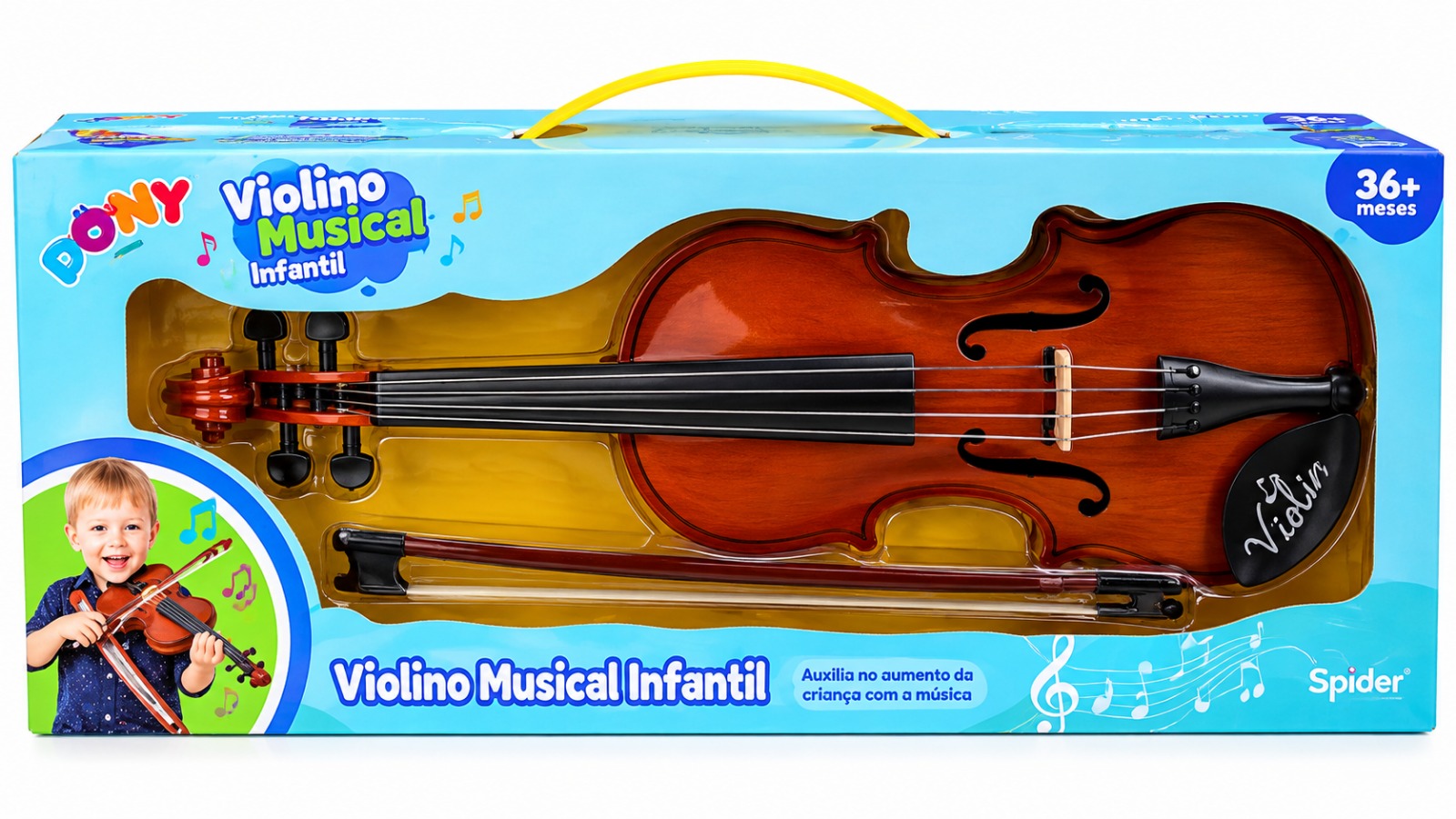 VIOLINO MUSICAL INFANTIL 4 CORDAS - DONY TOYS