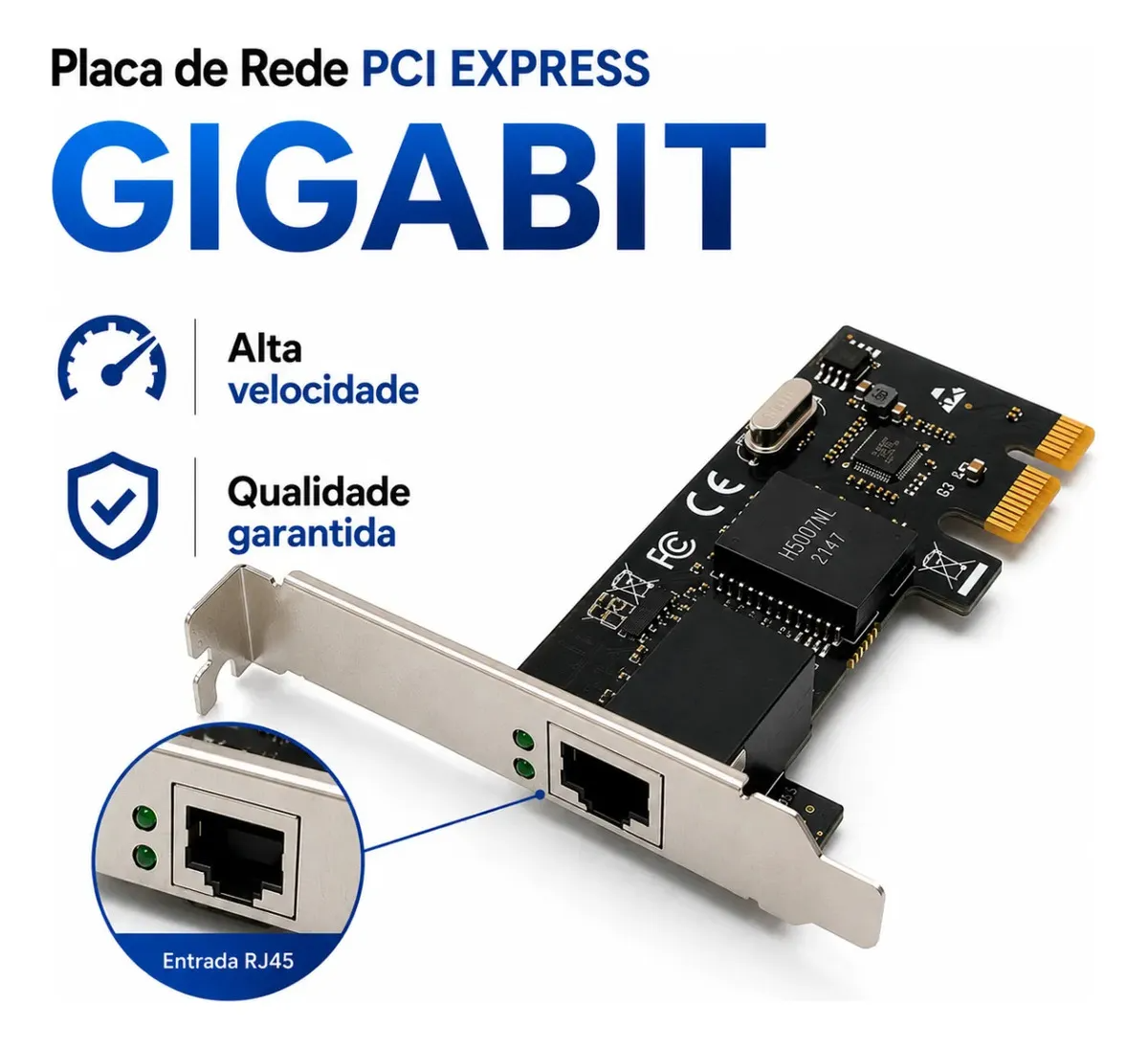 PLACA DE REDE PCI EXPRESS GIGABIT 10/100/1000