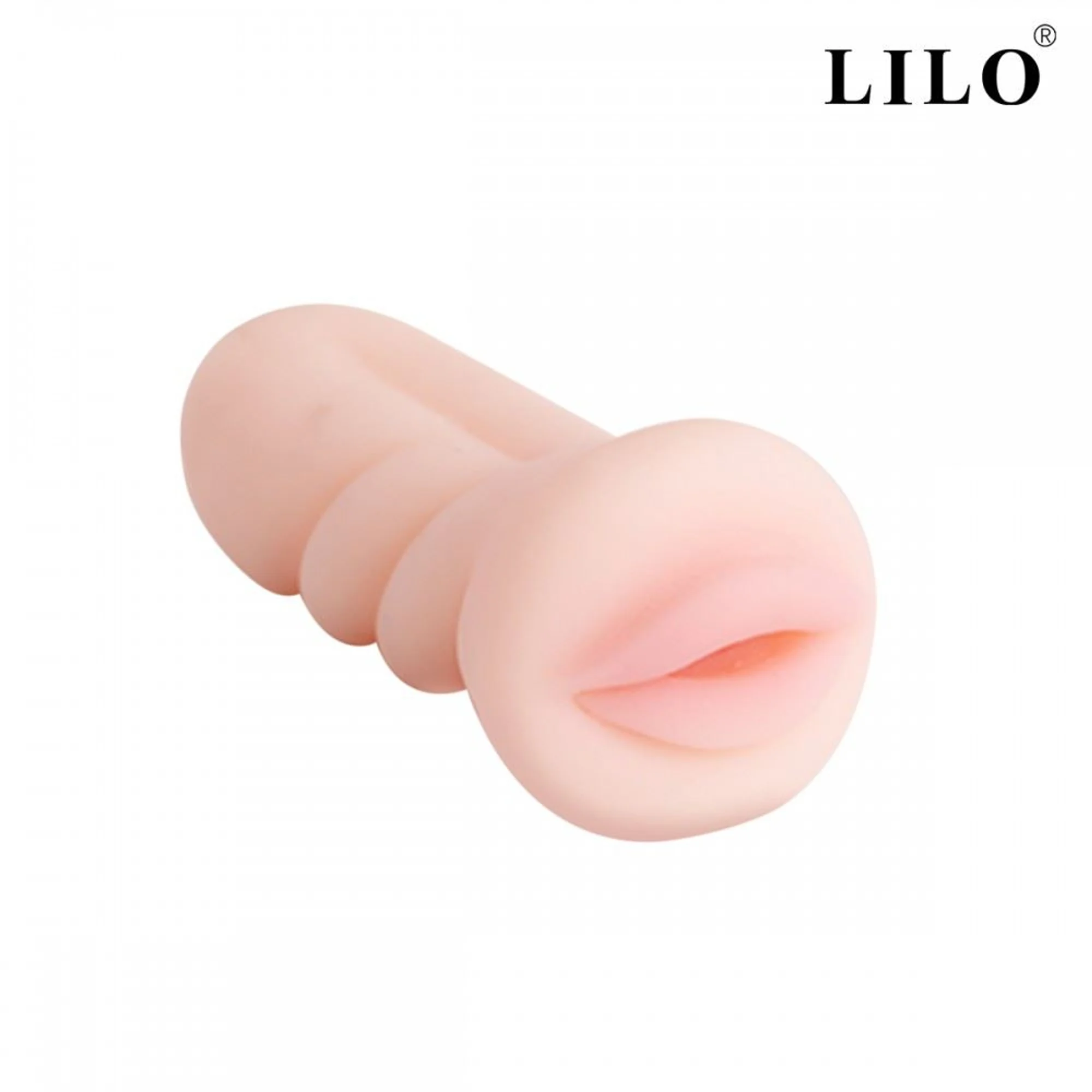 MASTURBADOR CYBERSKIN EM FORMATO DE BOCA LILO NATURAL