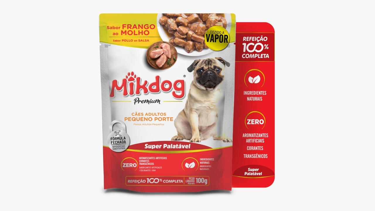 SACHE MIKDOG 18X100g ADUL PEQ. PORTE FRANGO