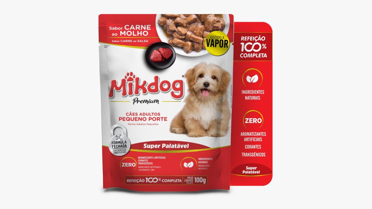 SACHE MIKDOG 18X100g ADUL PEQ. PORTE CARNE