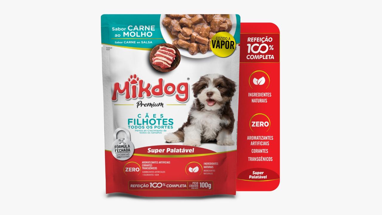 SACHE MIKDOG 18X100g FILHOTES CARNE