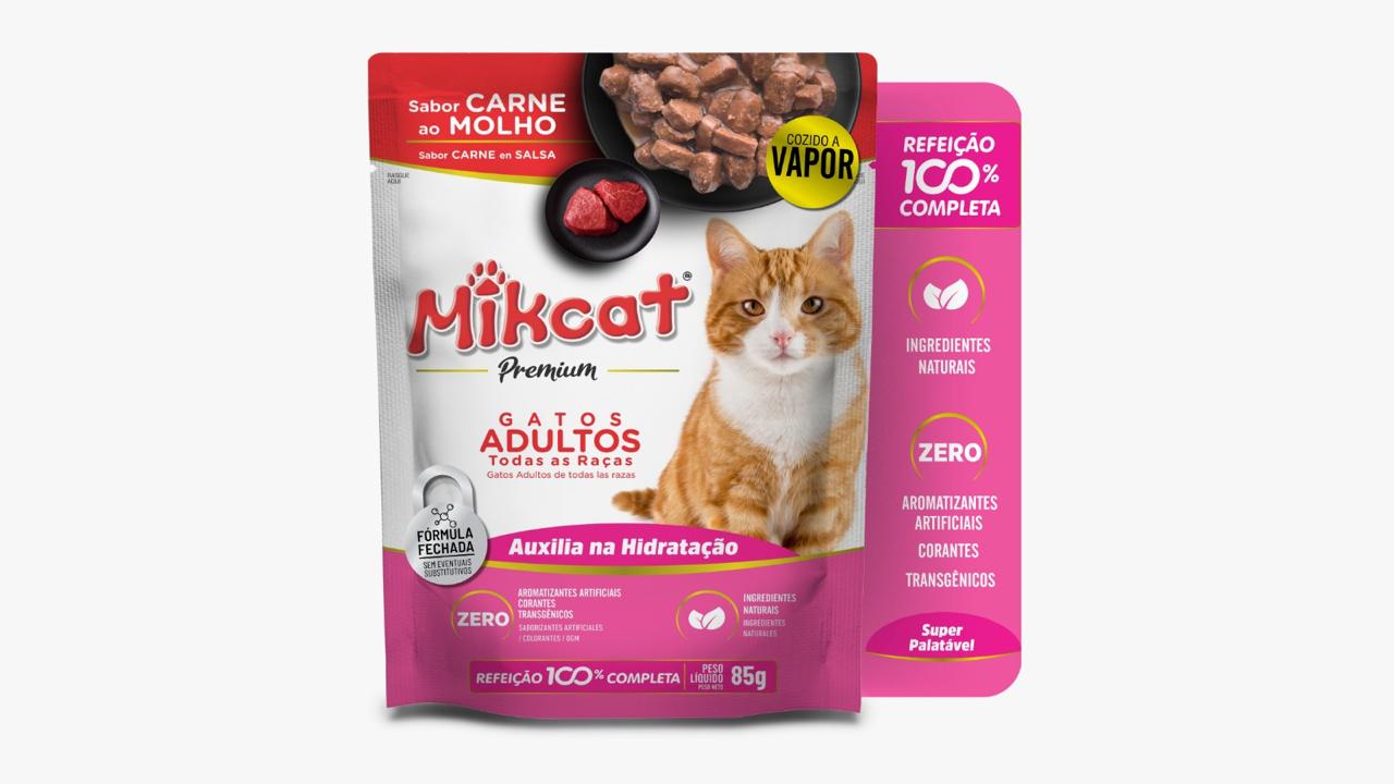 SACHE MIKCAT 18X85g ADULTOS CARNE