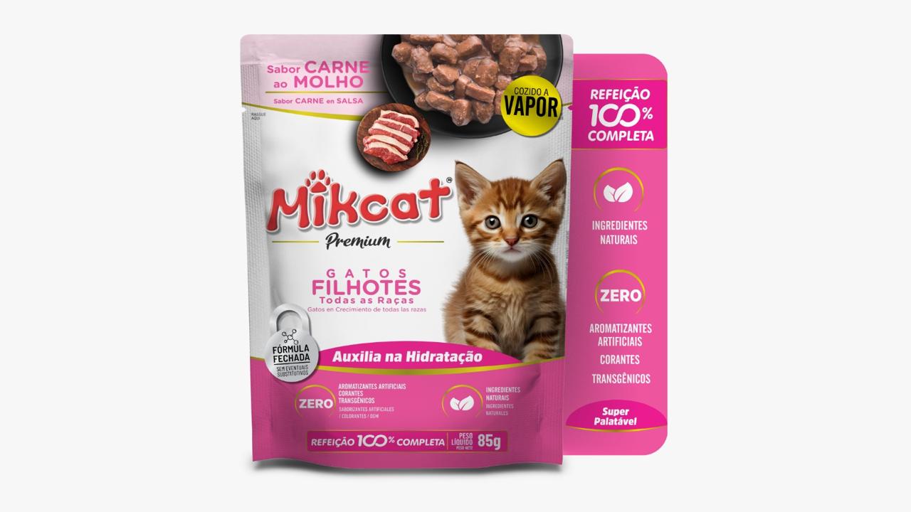 SACHE MIKCAT 18X85g FILHOTES CARNE