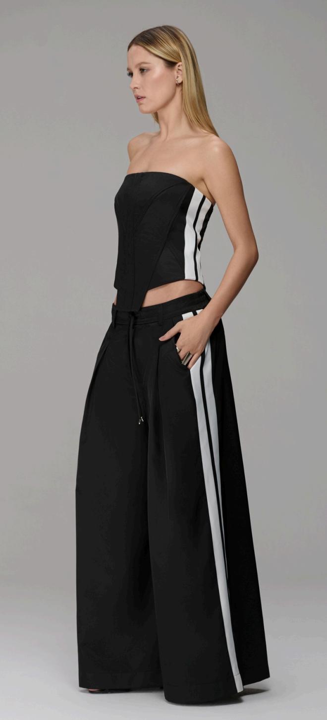 CAOS 596467 CALÇA WIDE LEG LISTRAS LATERAIS