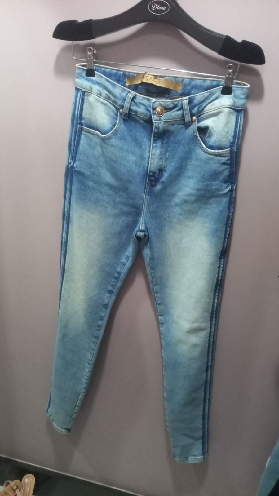CAOS 58867 CALÇA JEANS SKINNI RESERVA LATERAL