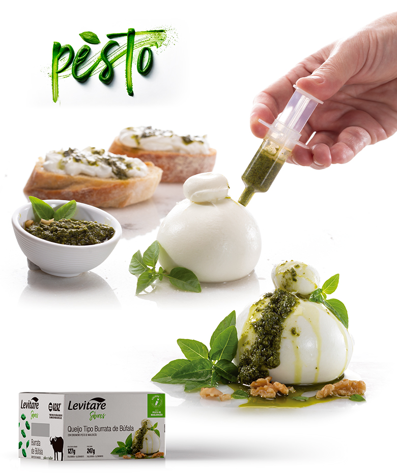 BURRATA DE BUFALA PESTO 127G LEVITARE