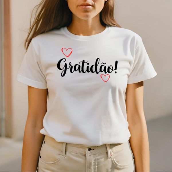 T-SHIRT FEMININA GRATIDÃO