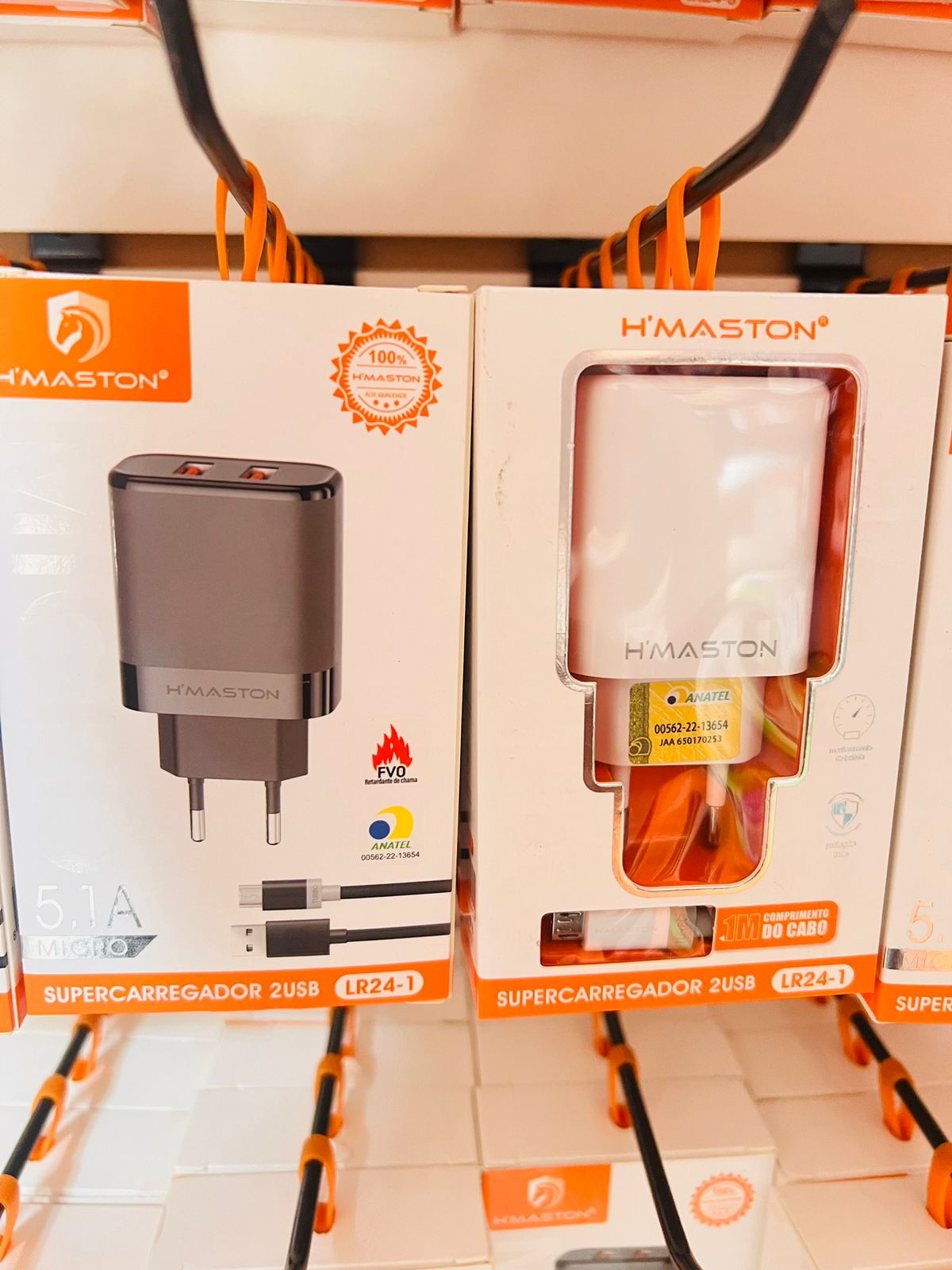 CARREGADOR V8 HMASTON 5.1A 02USB LR24-1